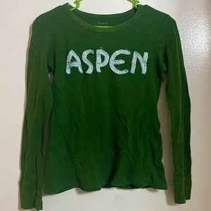 green long sleeve “aspen” shirt